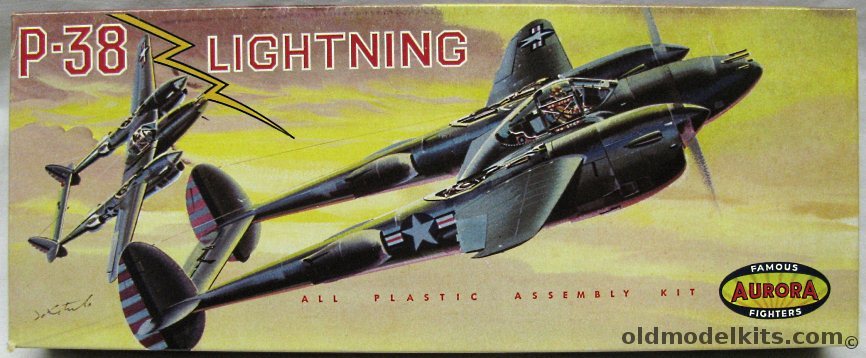 Aurora 1/48 Lockheed P-38 Lightning, 99-98 plastic model kit
